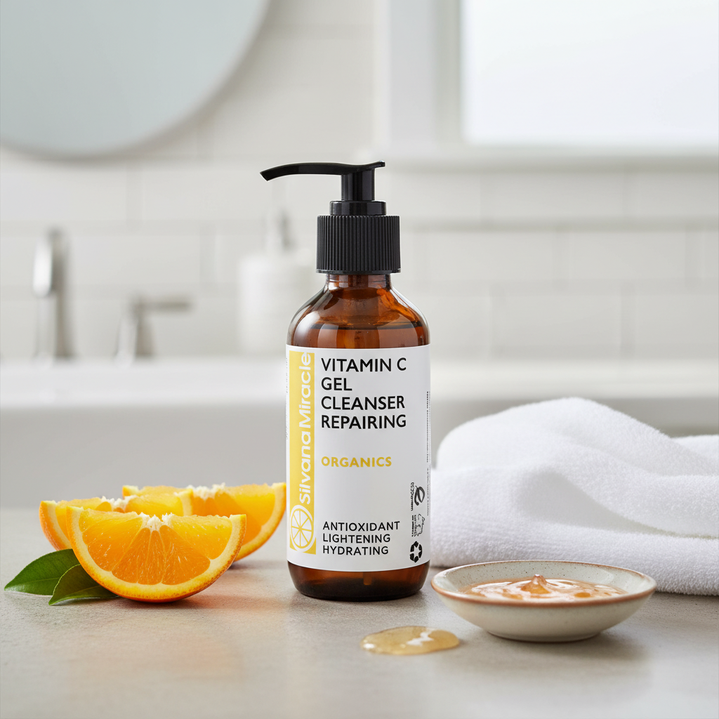 Vitamin C Gel Gentle Cleanser / High in Anti-oxidant / Skin Brightening /Repairs environmental damages / Repairs Dark Spots 4 oz
